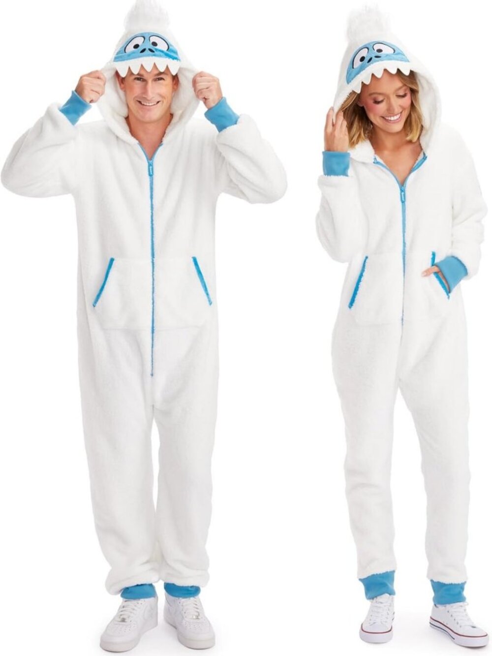 Cozy Fuzzy Lined Christmas Sherpa Jumpsuit for Adults - Festive One Piece Outfit